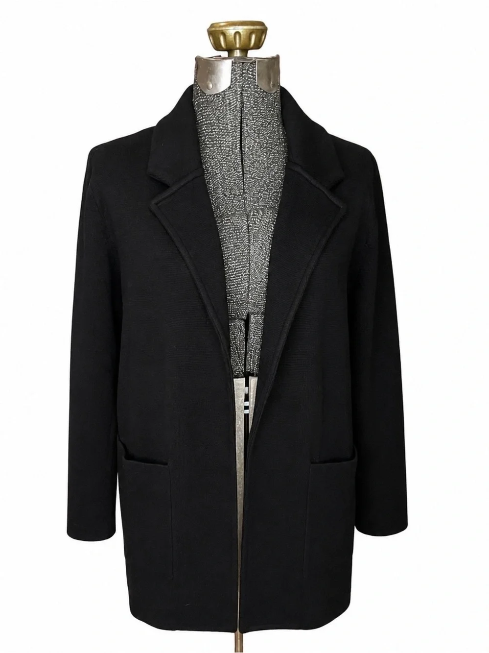J.Crew Sophie Sweater Blazer Black Merino Wool Blend Size Small